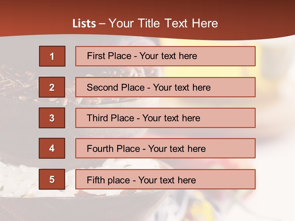 Vegetarian Dietary Basmati PowerPoint Template