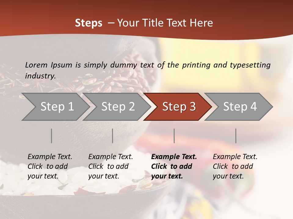 Vegetarian Dietary Basmati PowerPoint Template