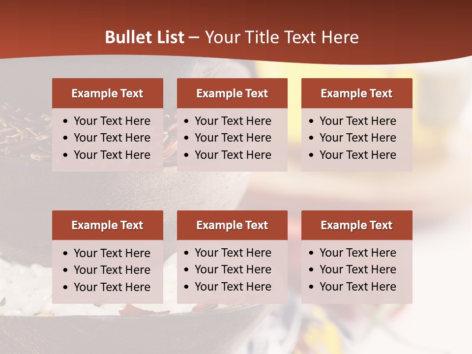 Vegetarian Dietary Basmati PowerPoint Template
