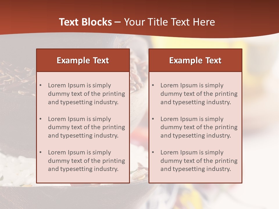 Vegetarian Dietary Basmati PowerPoint Template