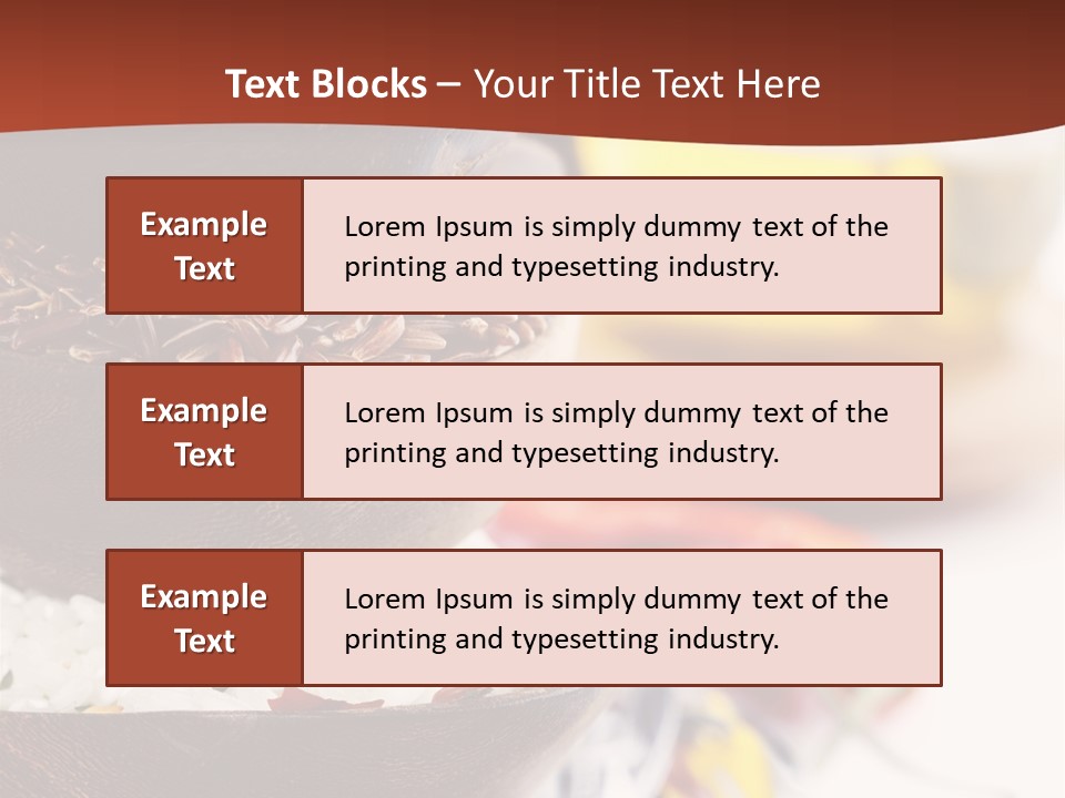 Vegetarian Dietary Basmati PowerPoint Template