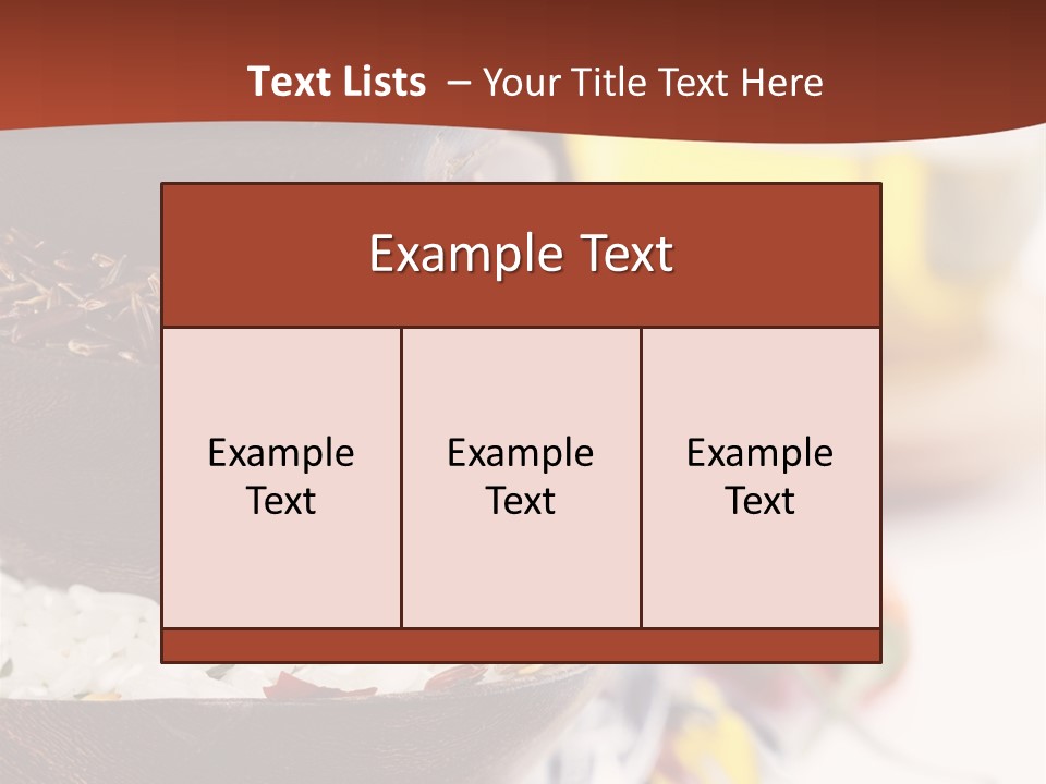 Vegetarian Dietary Basmati PowerPoint Template