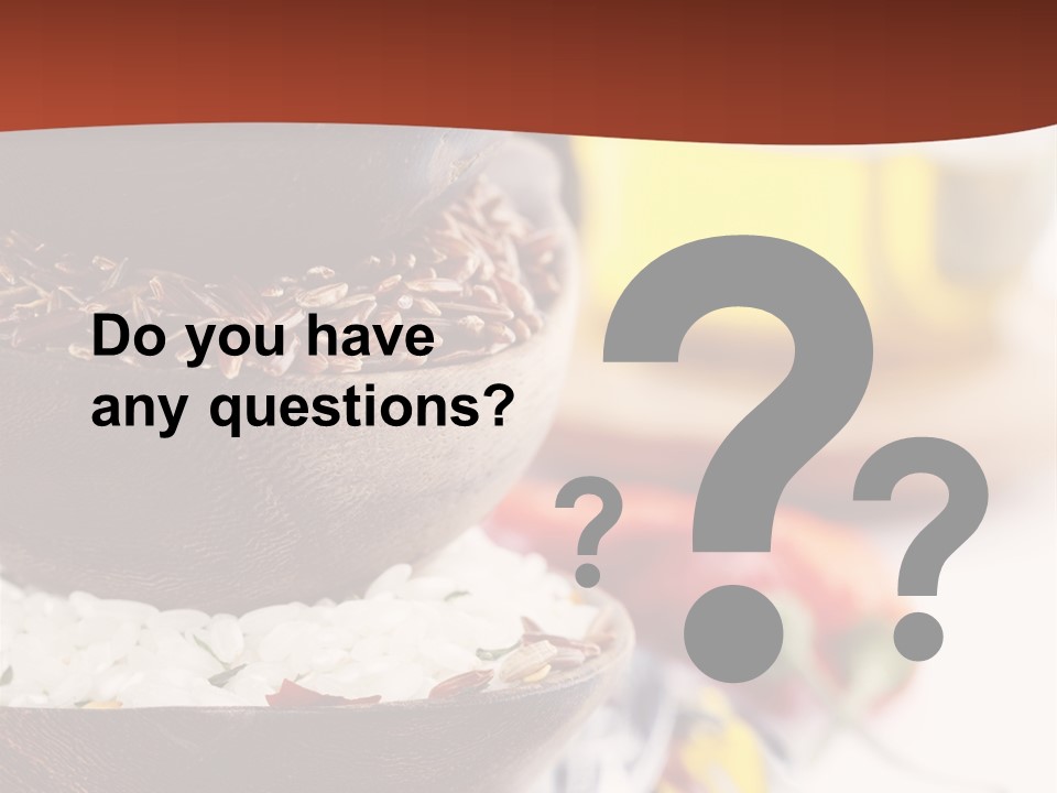 Vegetarian Dietary Basmati PowerPoint Template