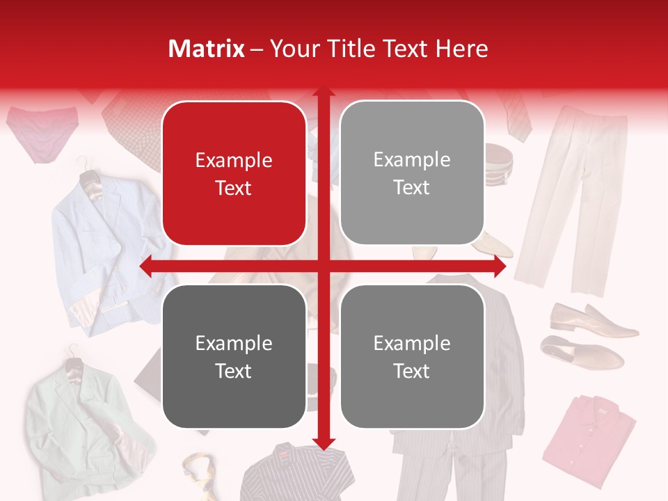 A Bunch Of Clothes That Are On A Table PowerPoint Template