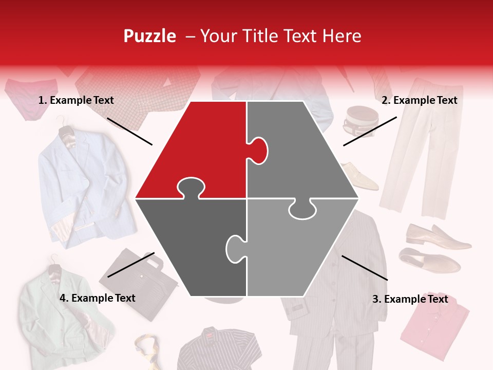 A Bunch Of Clothes That Are On A Table PowerPoint Template