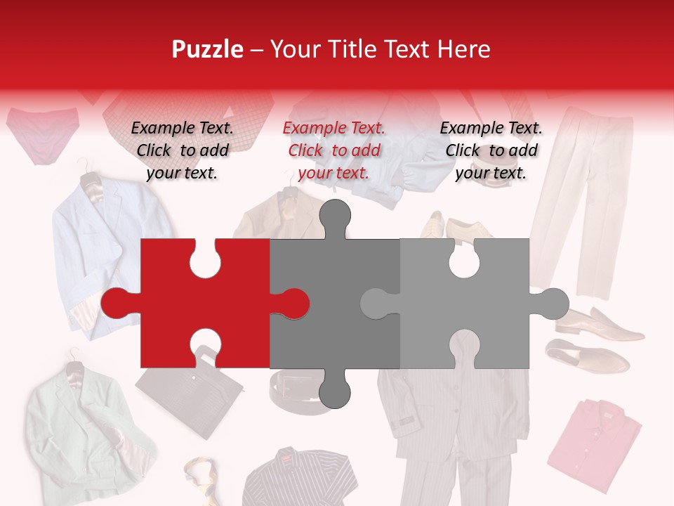 A Bunch Of Clothes That Are On A Table PowerPoint Template