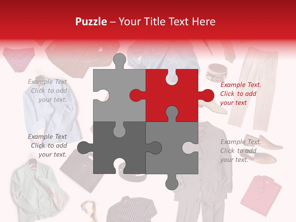 A Bunch Of Clothes That Are On A Table PowerPoint Template