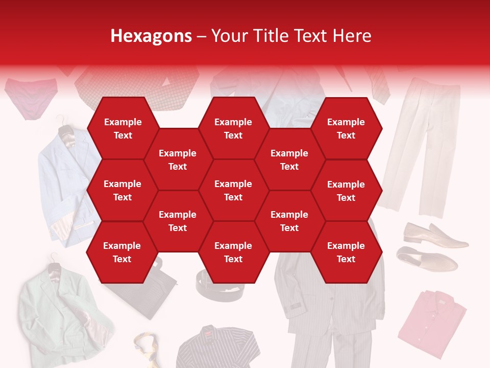 A Bunch Of Clothes That Are On A Table PowerPoint Template