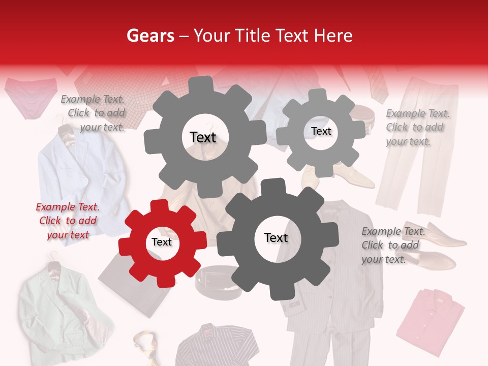 A Bunch Of Clothes That Are On A Table PowerPoint Template