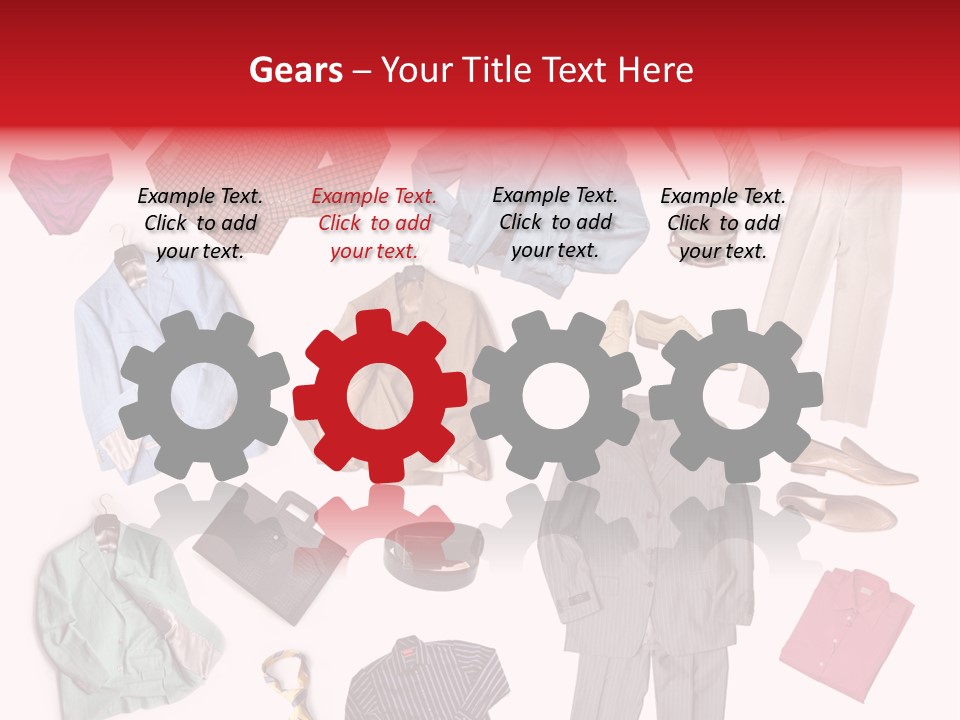 A Bunch Of Clothes That Are On A Table PowerPoint Template