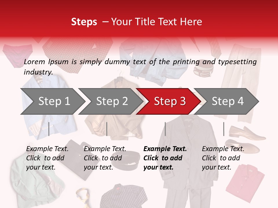 A Bunch Of Clothes That Are On A Table PowerPoint Template