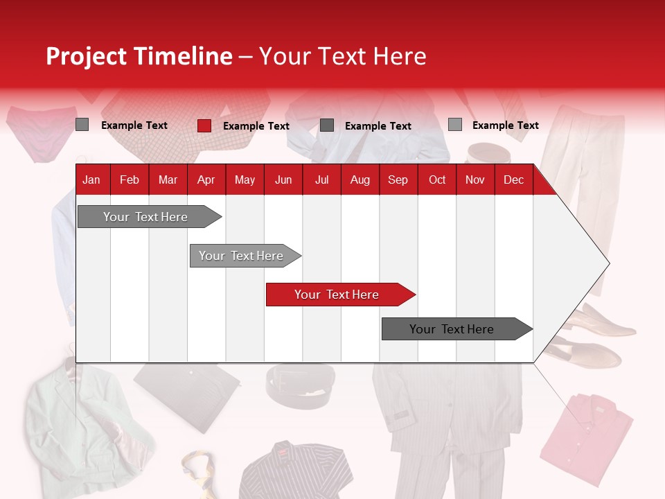 A Bunch Of Clothes That Are On A Table PowerPoint Template