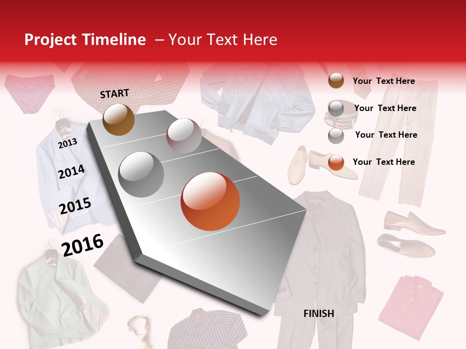 A Bunch Of Clothes That Are On A Table PowerPoint Template