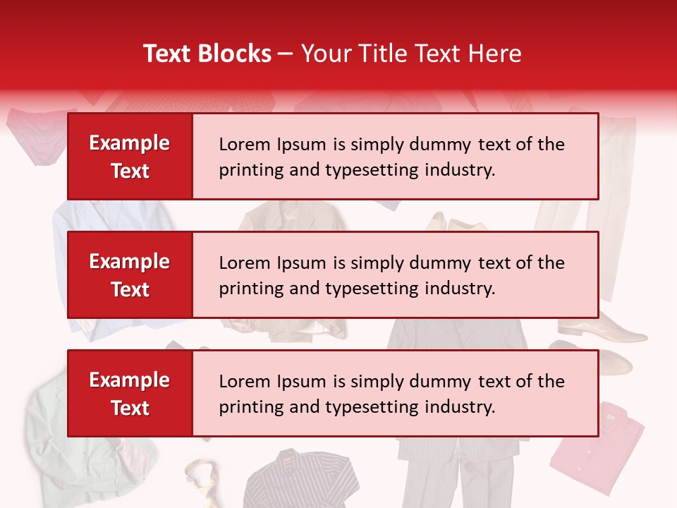 A Bunch Of Clothes That Are On A Table PowerPoint Template