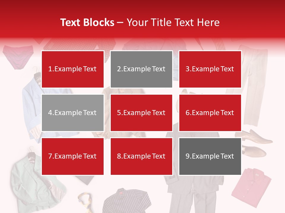 A Bunch Of Clothes That Are On A Table PowerPoint Template