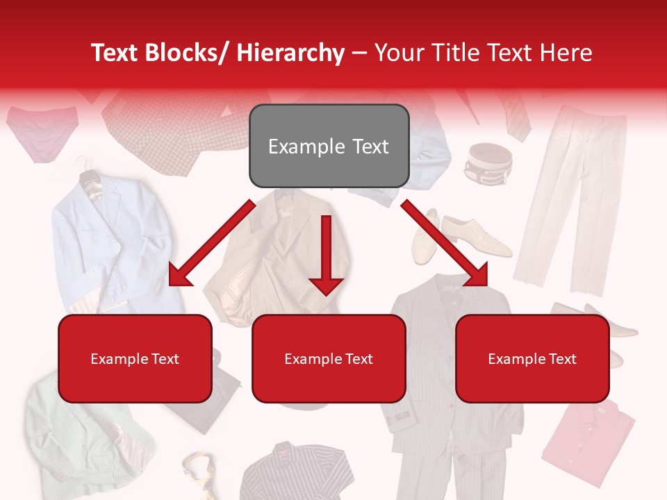 A Bunch Of Clothes That Are On A Table PowerPoint Template