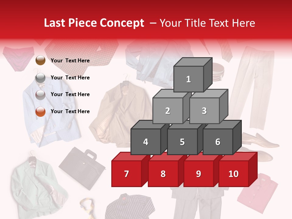 A Bunch Of Clothes That Are On A Table PowerPoint Template