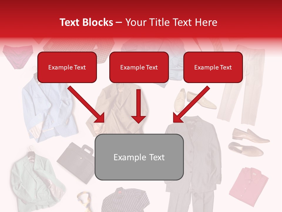 A Bunch Of Clothes That Are On A Table PowerPoint Template