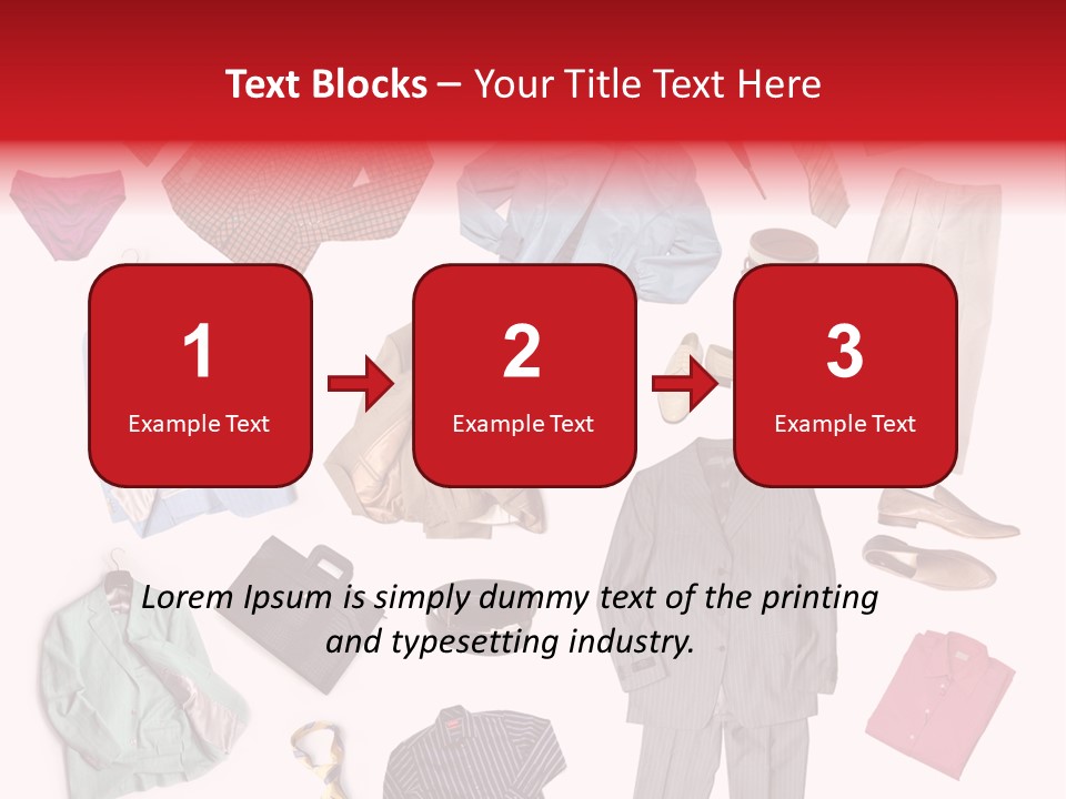 A Bunch Of Clothes That Are On A Table PowerPoint Template