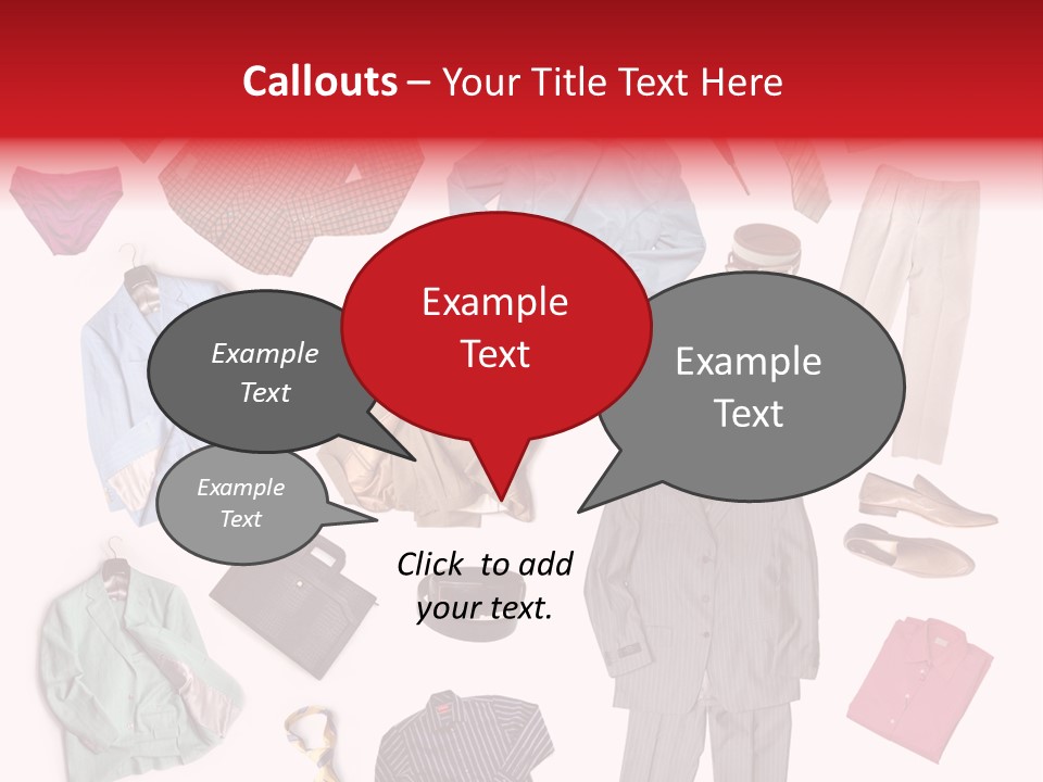 A Bunch Of Clothes That Are On A Table PowerPoint Template