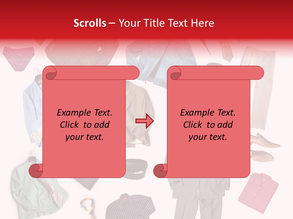 A Bunch Of Clothes That Are On A Table PowerPoint Template
