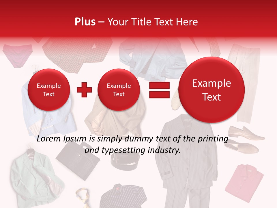 A Bunch Of Clothes That Are On A Table PowerPoint Template