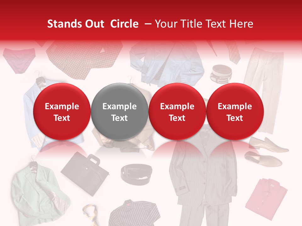 A Bunch Of Clothes That Are On A Table PowerPoint Template