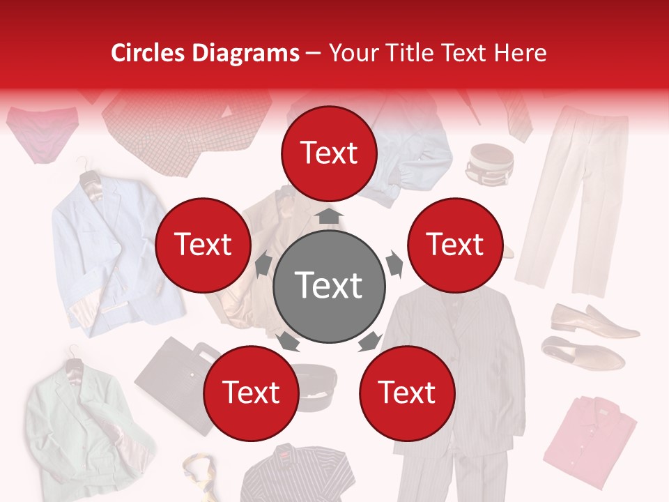 A Bunch Of Clothes That Are On A Table PowerPoint Template