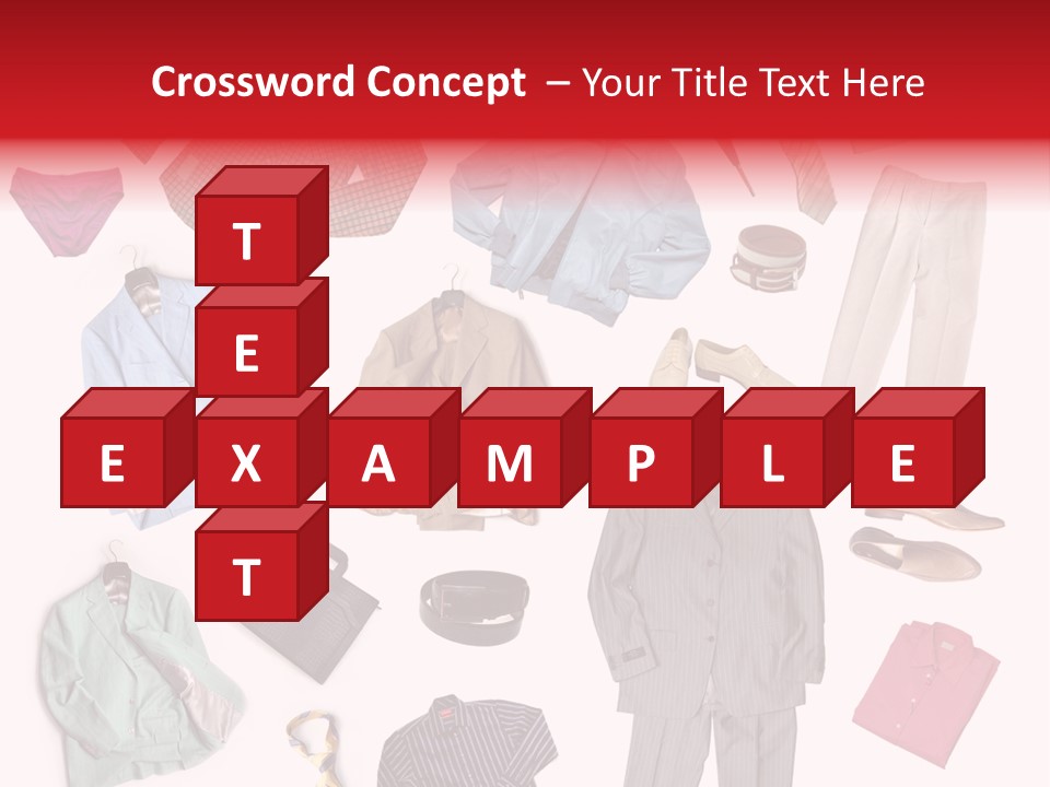 A Bunch Of Clothes That Are On A Table PowerPoint Template