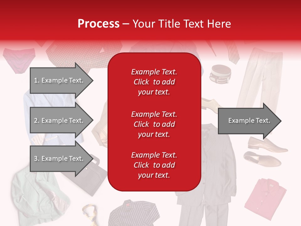 A Bunch Of Clothes That Are On A Table PowerPoint Template