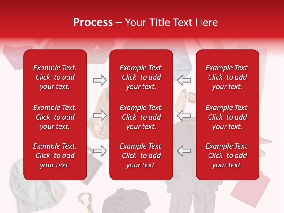 A Bunch Of Clothes That Are On A Table PowerPoint Template