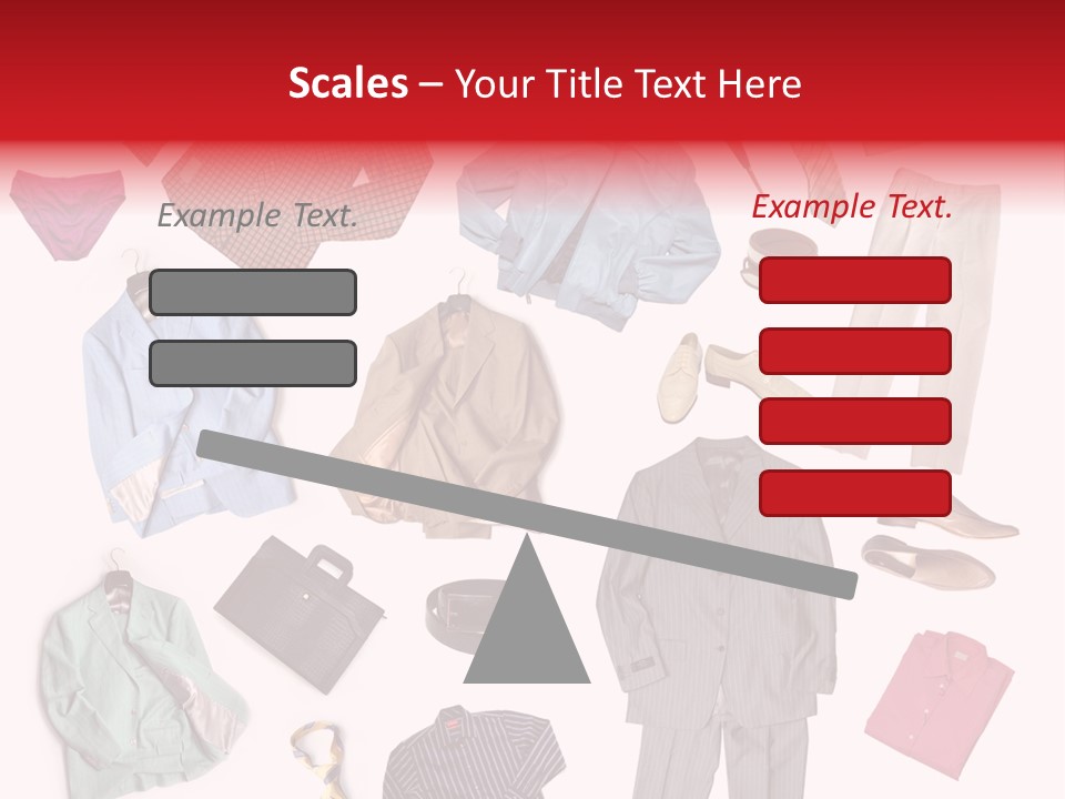 A Bunch Of Clothes That Are On A Table PowerPoint Template