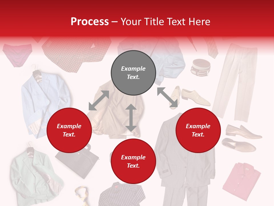A Bunch Of Clothes That Are On A Table PowerPoint Template