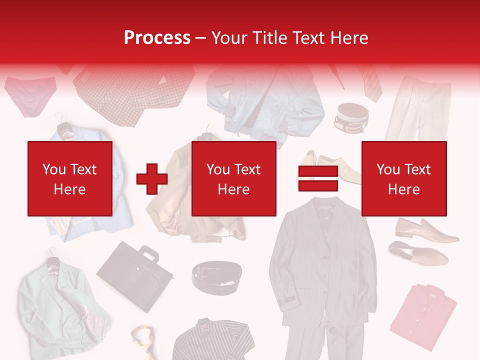 A Bunch Of Clothes That Are On A Table PowerPoint Template
