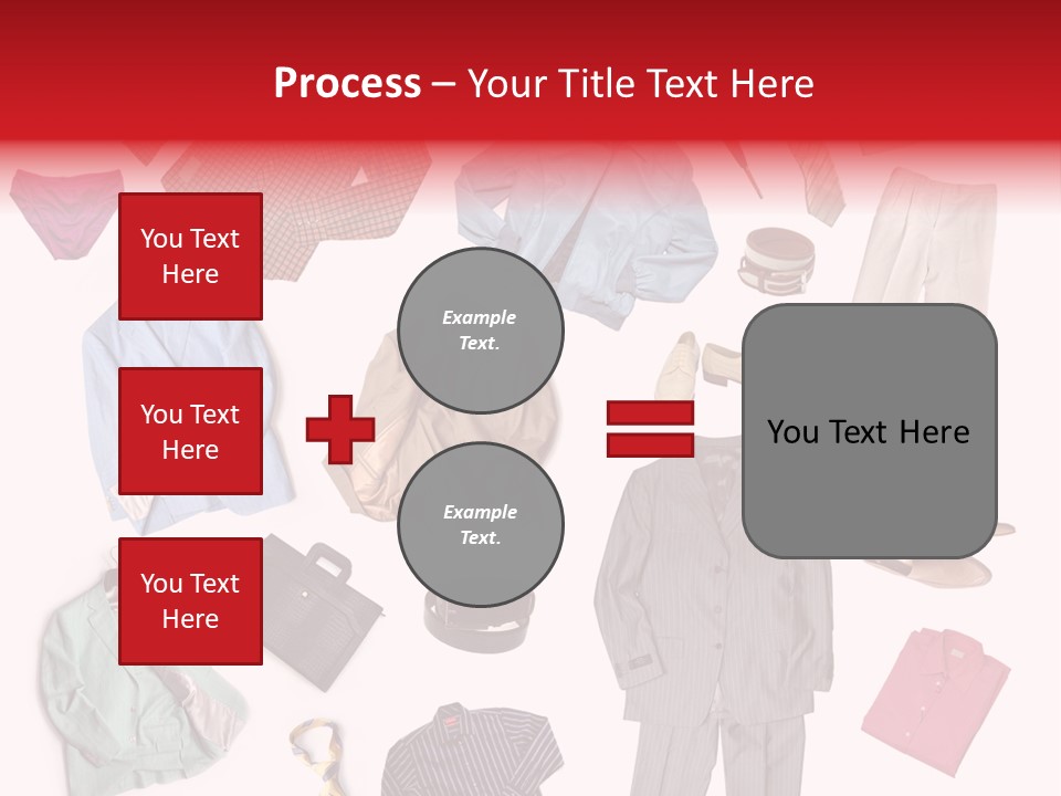 A Bunch Of Clothes That Are On A Table PowerPoint Template