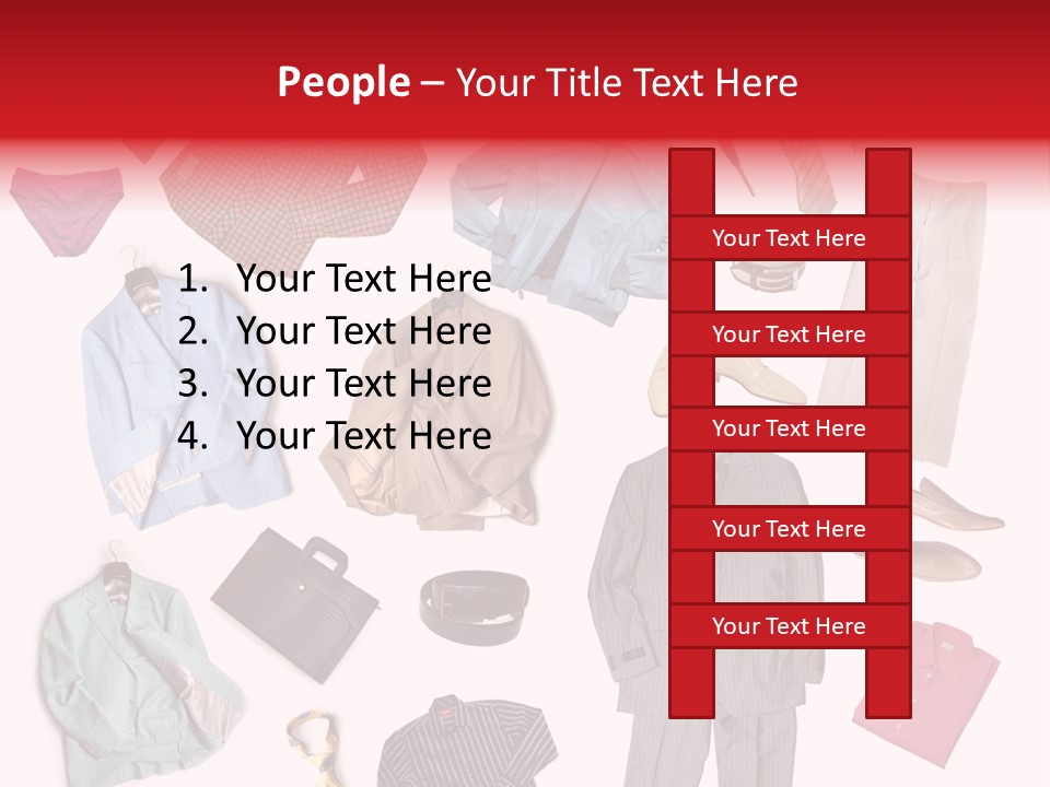 A Bunch Of Clothes That Are On A Table PowerPoint Template