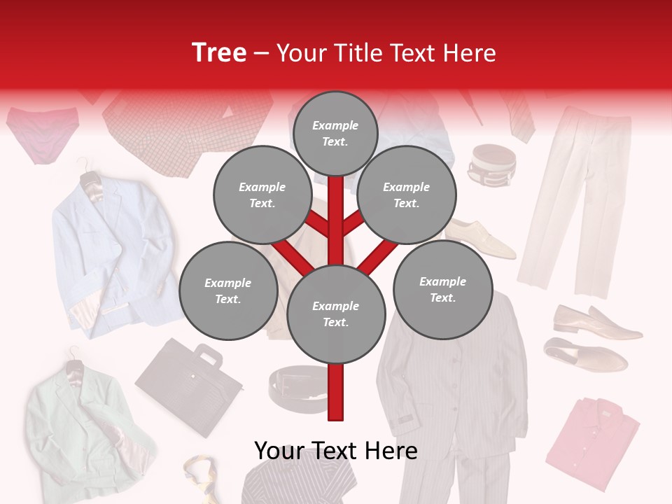 A Bunch Of Clothes That Are On A Table PowerPoint Template