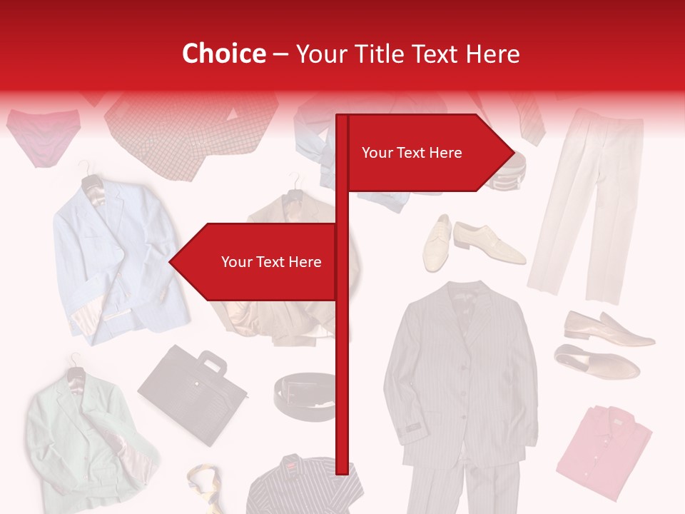 A Bunch Of Clothes That Are On A Table PowerPoint Template