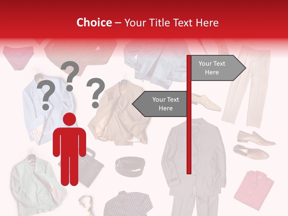 A Bunch Of Clothes That Are On A Table PowerPoint Template