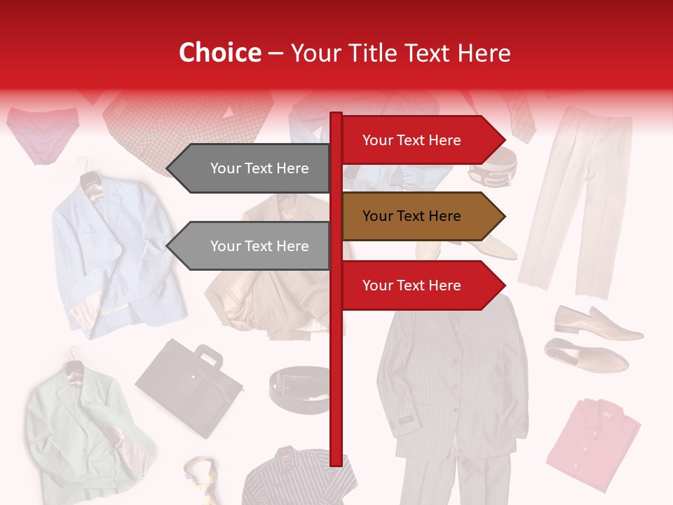 A Bunch Of Clothes That Are On A Table PowerPoint Template