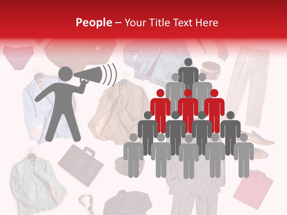 A Bunch Of Clothes That Are On A Table PowerPoint Template