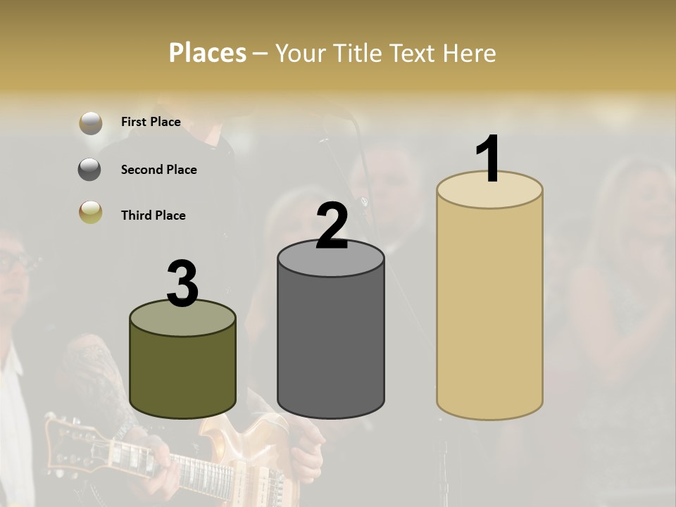 A Man Singing Into A Microphone While Holding A Guitar PowerPoint Template