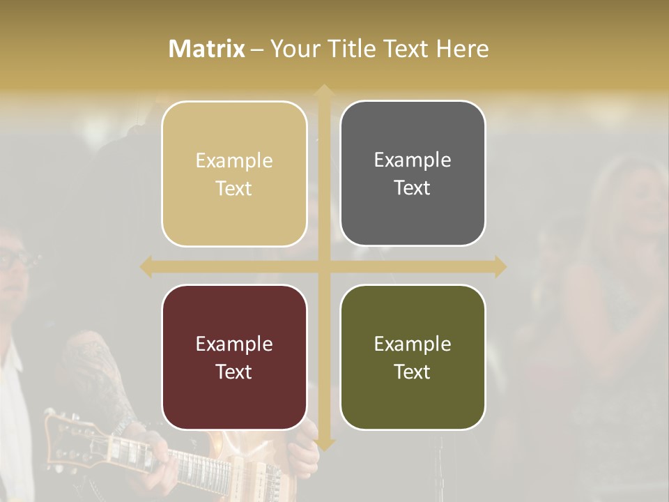 A Man Singing Into A Microphone While Holding A Guitar PowerPoint Template