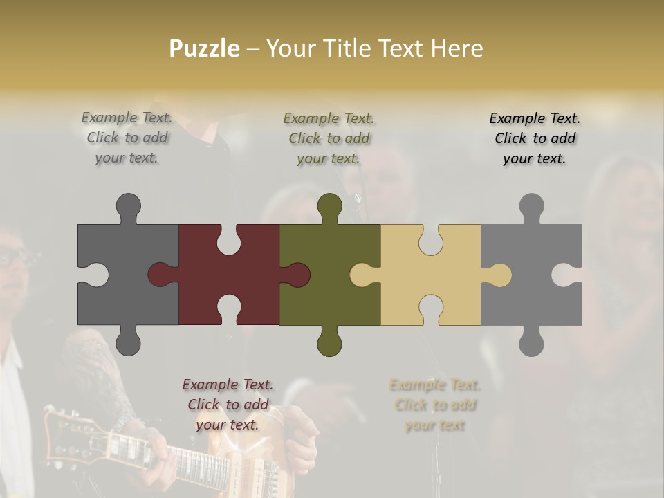 A Man Singing Into A Microphone While Holding A Guitar PowerPoint Template