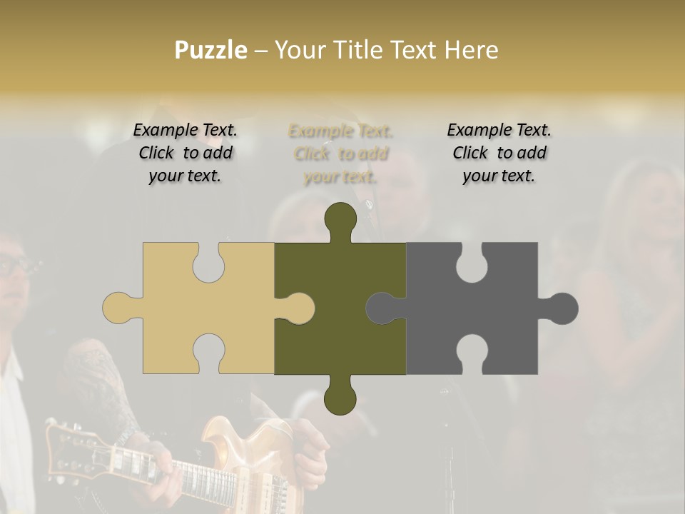 A Man Singing Into A Microphone While Holding A Guitar PowerPoint Template