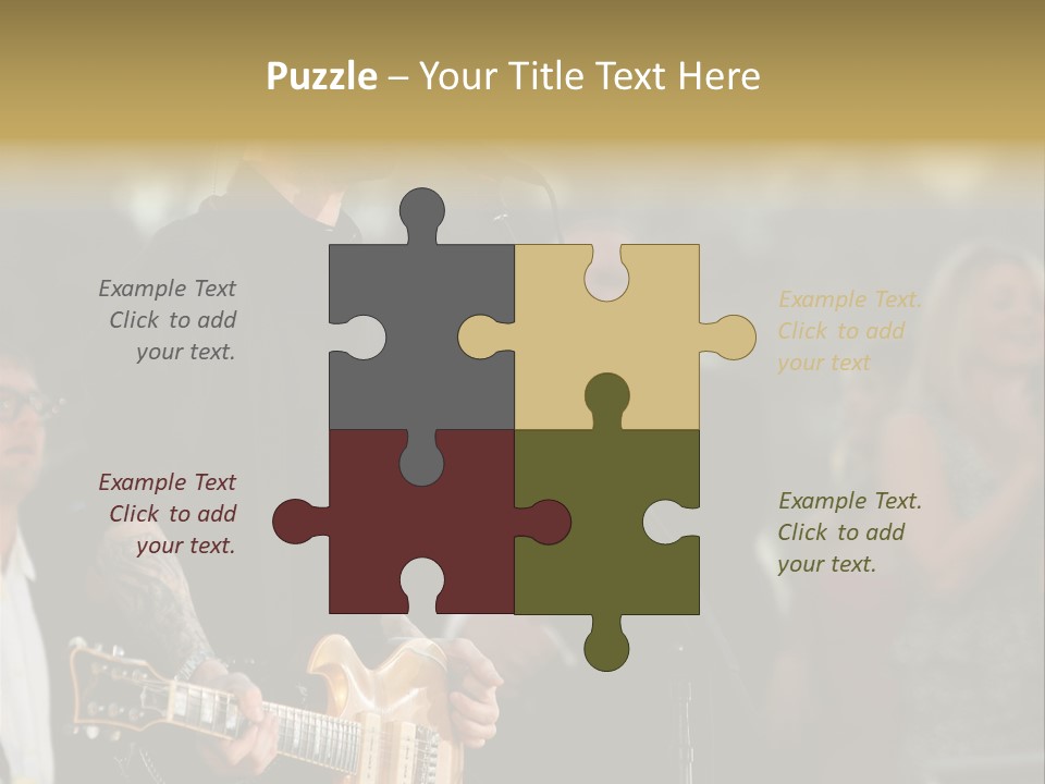 A Man Singing Into A Microphone While Holding A Guitar PowerPoint Template