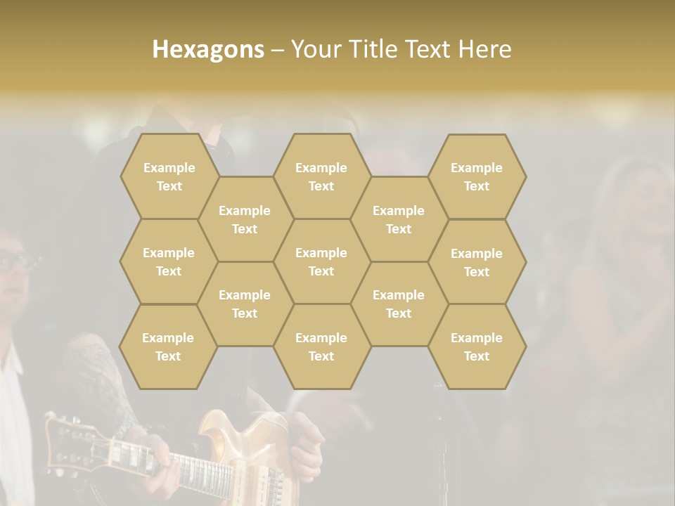 A Man Singing Into A Microphone While Holding A Guitar PowerPoint Template