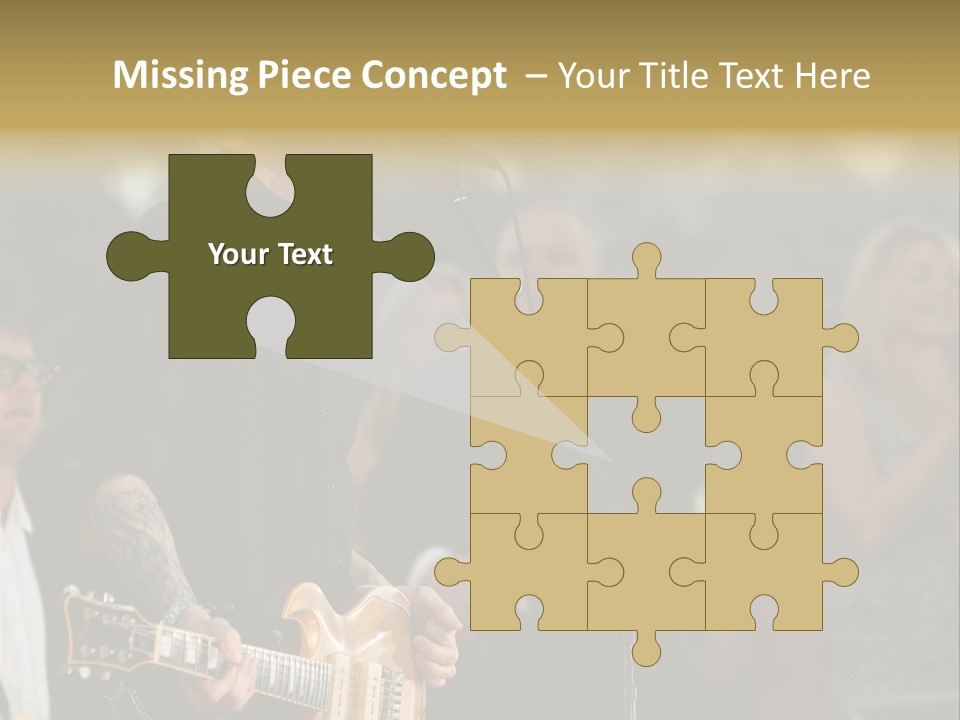 A Man Singing Into A Microphone While Holding A Guitar PowerPoint Template