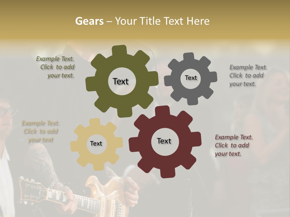 A Man Singing Into A Microphone While Holding A Guitar PowerPoint Template