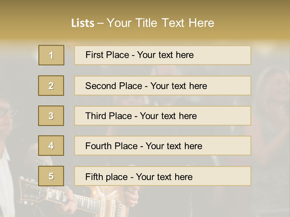 A Man Singing Into A Microphone While Holding A Guitar PowerPoint Template